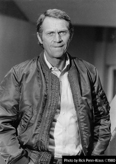 Steve McQueen on the set of 'The Hunter'